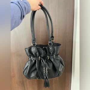 Claire's Black Gathered Shoulder Bag
